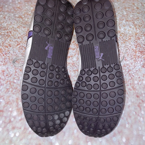 Women’s used Puma Turin white/purple size 8 - Picture 5 of 8